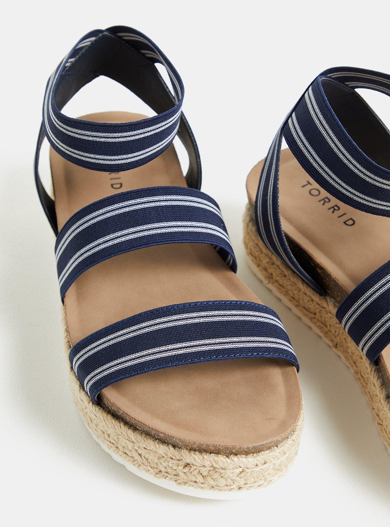 Navy Striped Espadrille Flatform (WW), MULTI STRIPE, alternate