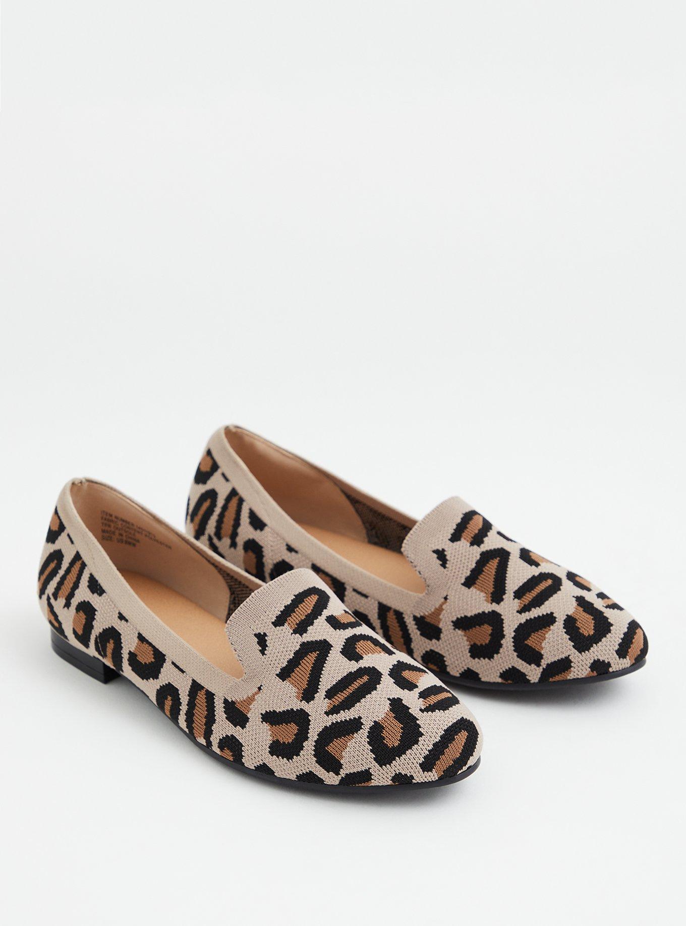 Wide width cheap leopard loafers