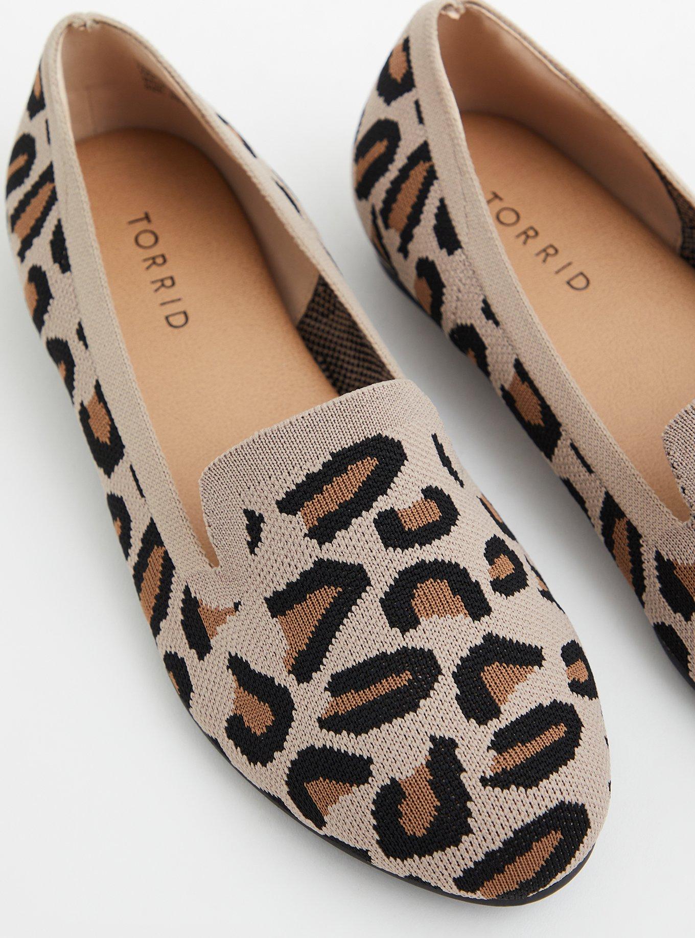 Plus Size Leopard Stretch Knit Loafer (WW), , hi-res