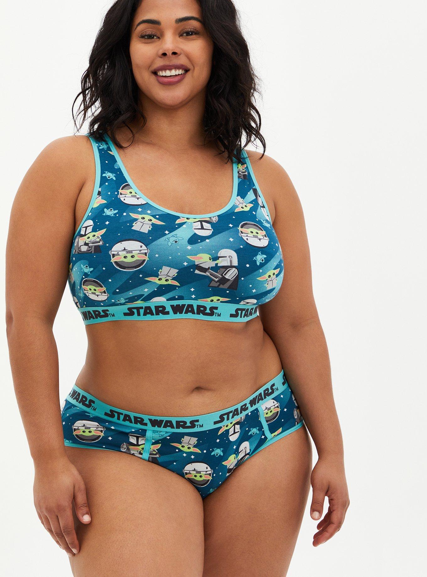 Plus Size Star Wars The Mandalorian The Child Cotton Hipster Panty , MULTI, alternate