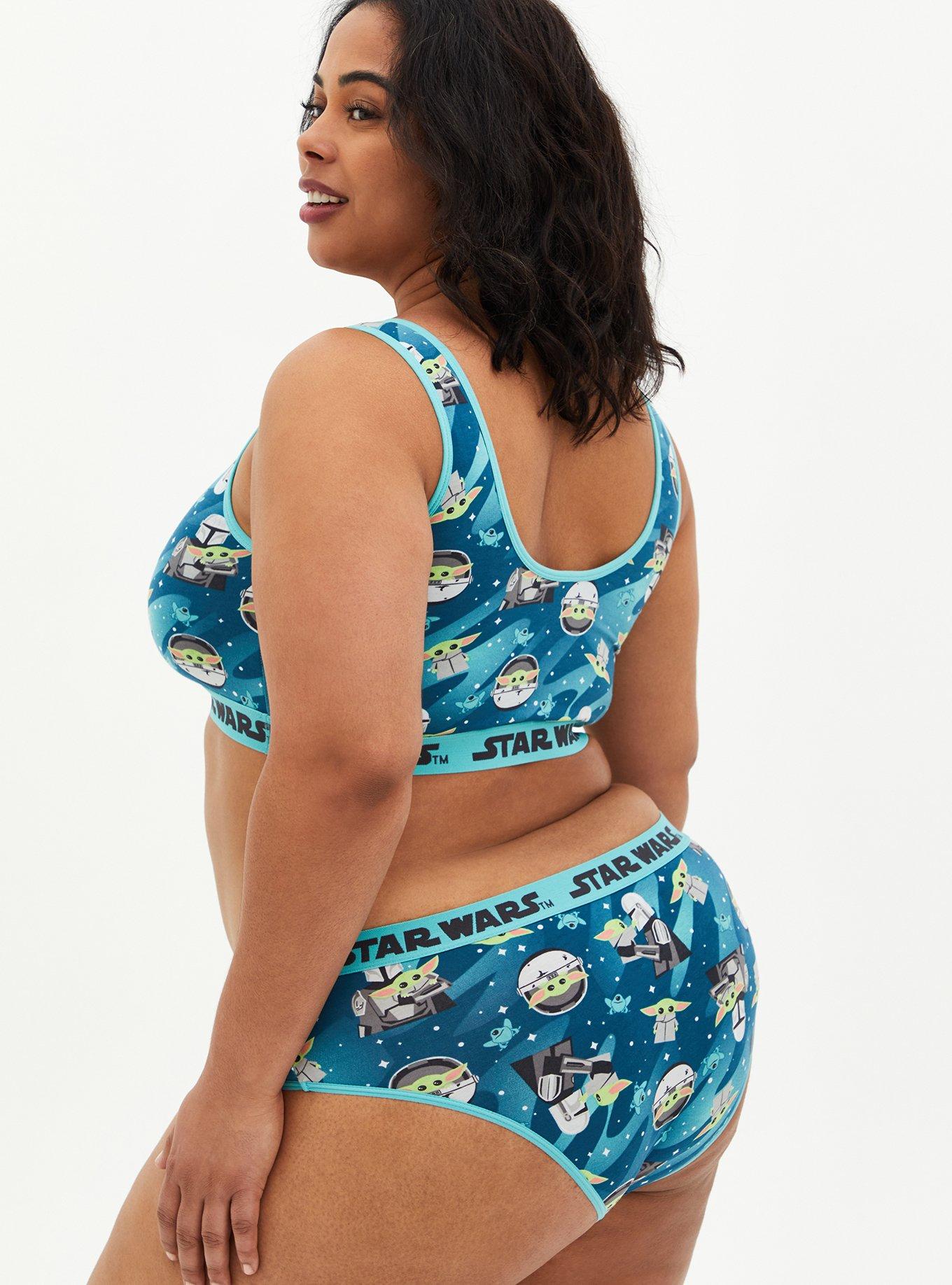 Plus Size Star Wars The Mandalorian The Child Cotton Hipster Panty , MULTI, alternate