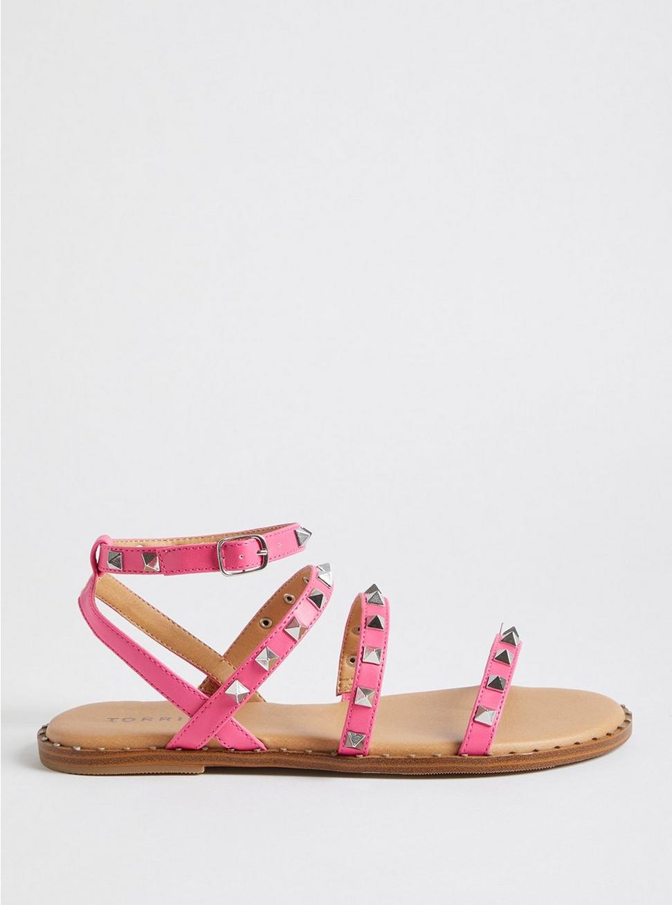 Studded Gladiator Sandal (WW), PINK, alternate