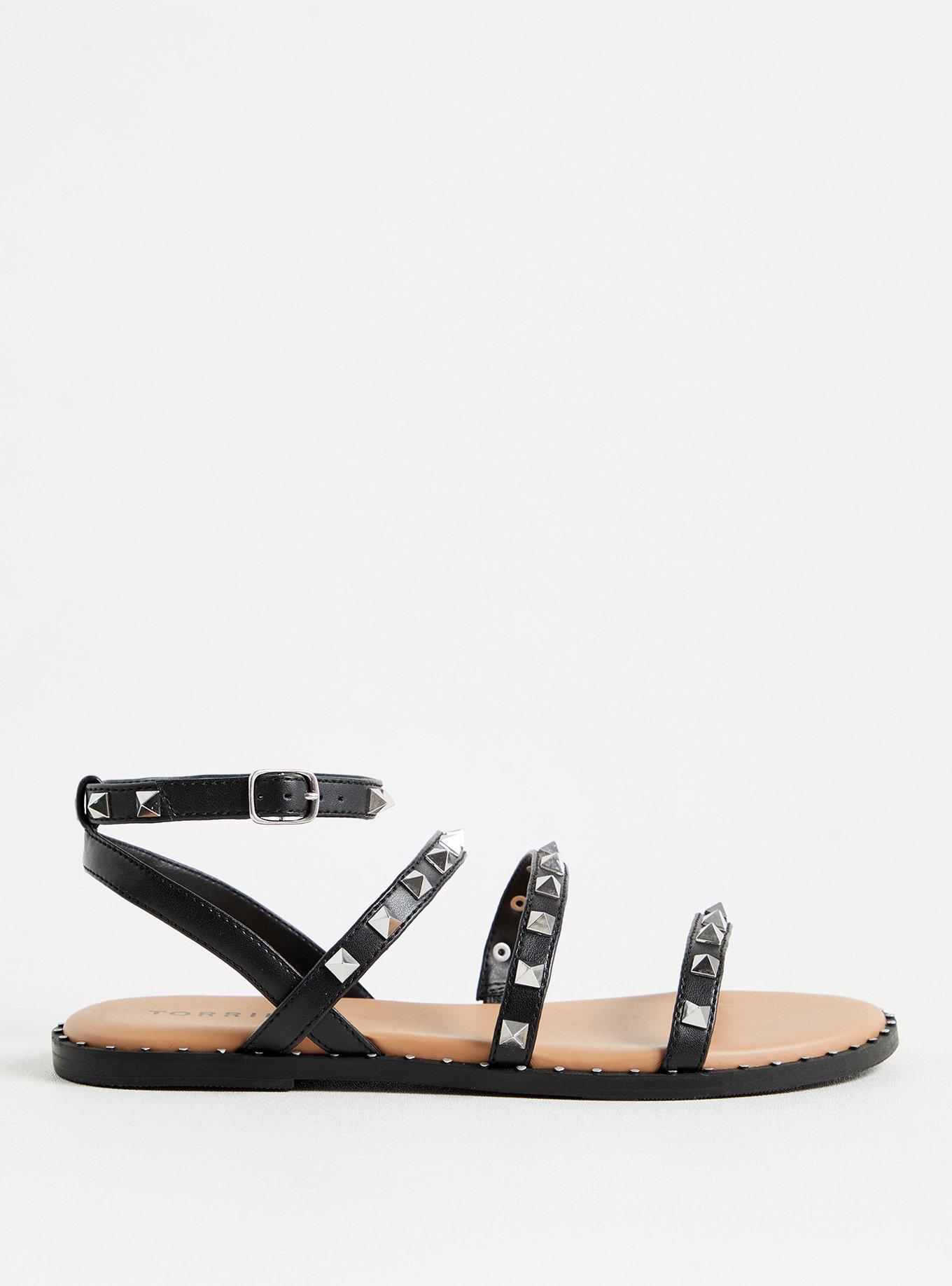 Studded Gladiator Sandal (WW), BLACK, alternate