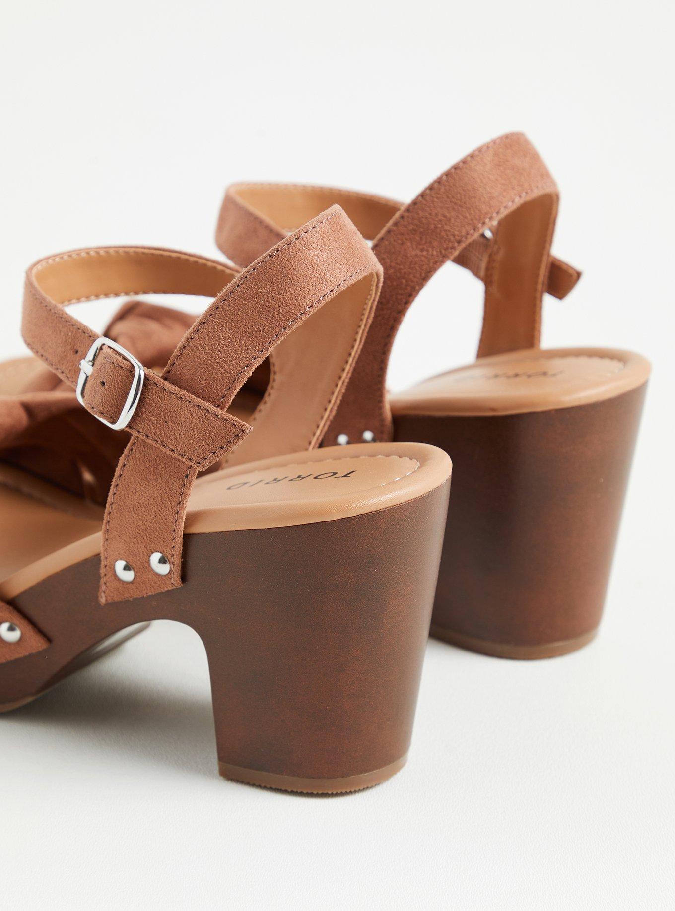 Plus Size - Wood Knot Platform Heel Sandal (WW) - Torrid