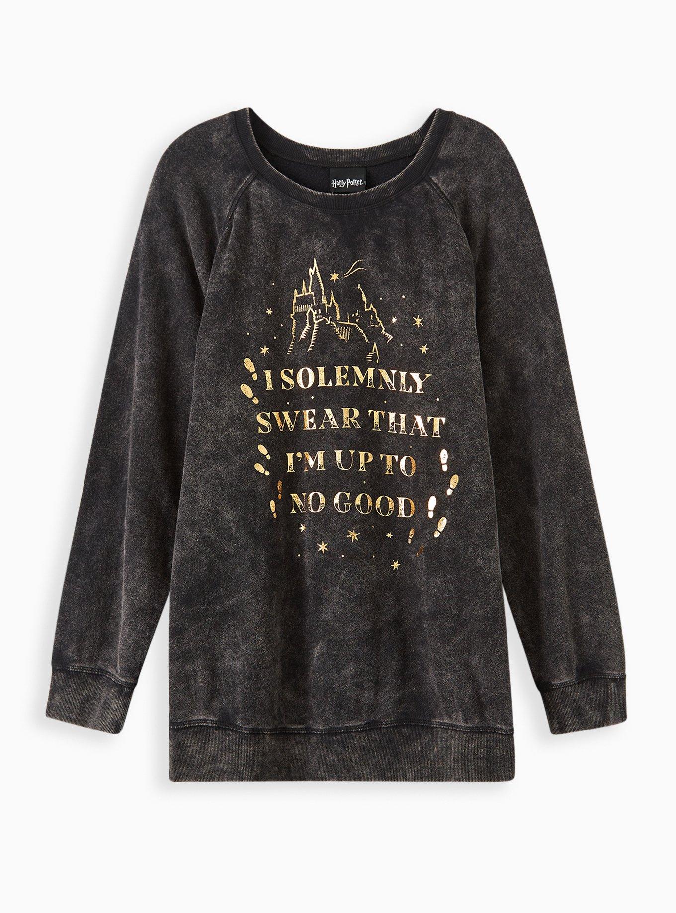 Plus Size - Harry Potter Solemnly Swear Mineral Wash Raglan Sweatshirt ...