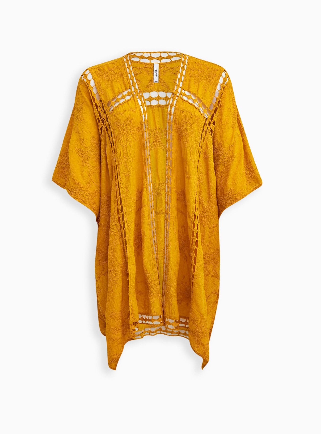 Plus Size - Gold Eyelet Inset Ruana - Torrid