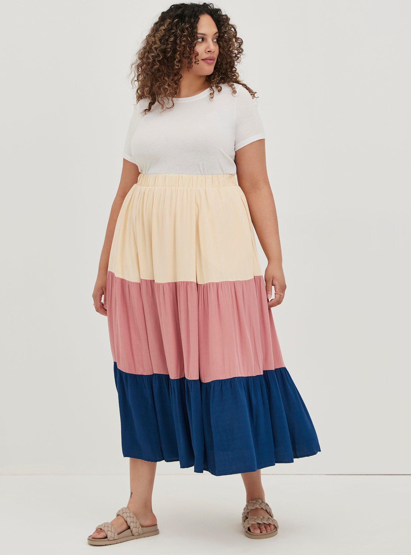 Maxi Woven Tiered Skirt, MULTI, alternate