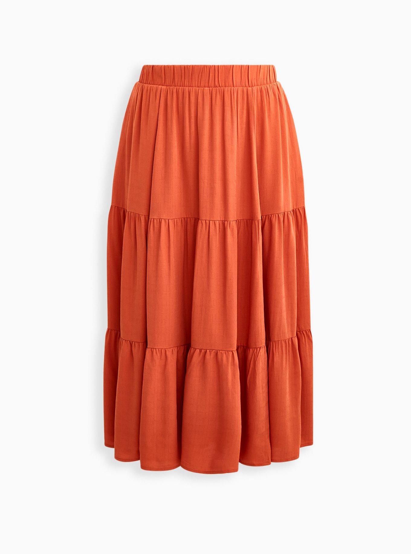 Plus Size - Maxi Woven Tiered Skirt - Torrid