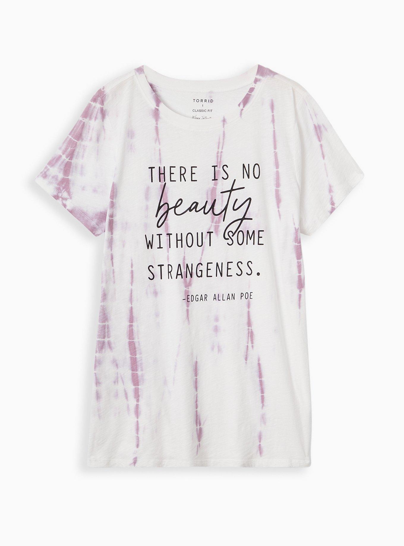 Relaxed Tunic Tee - Heritage Slub Edgar Allan Poe Tie-Dye White, , hi-res