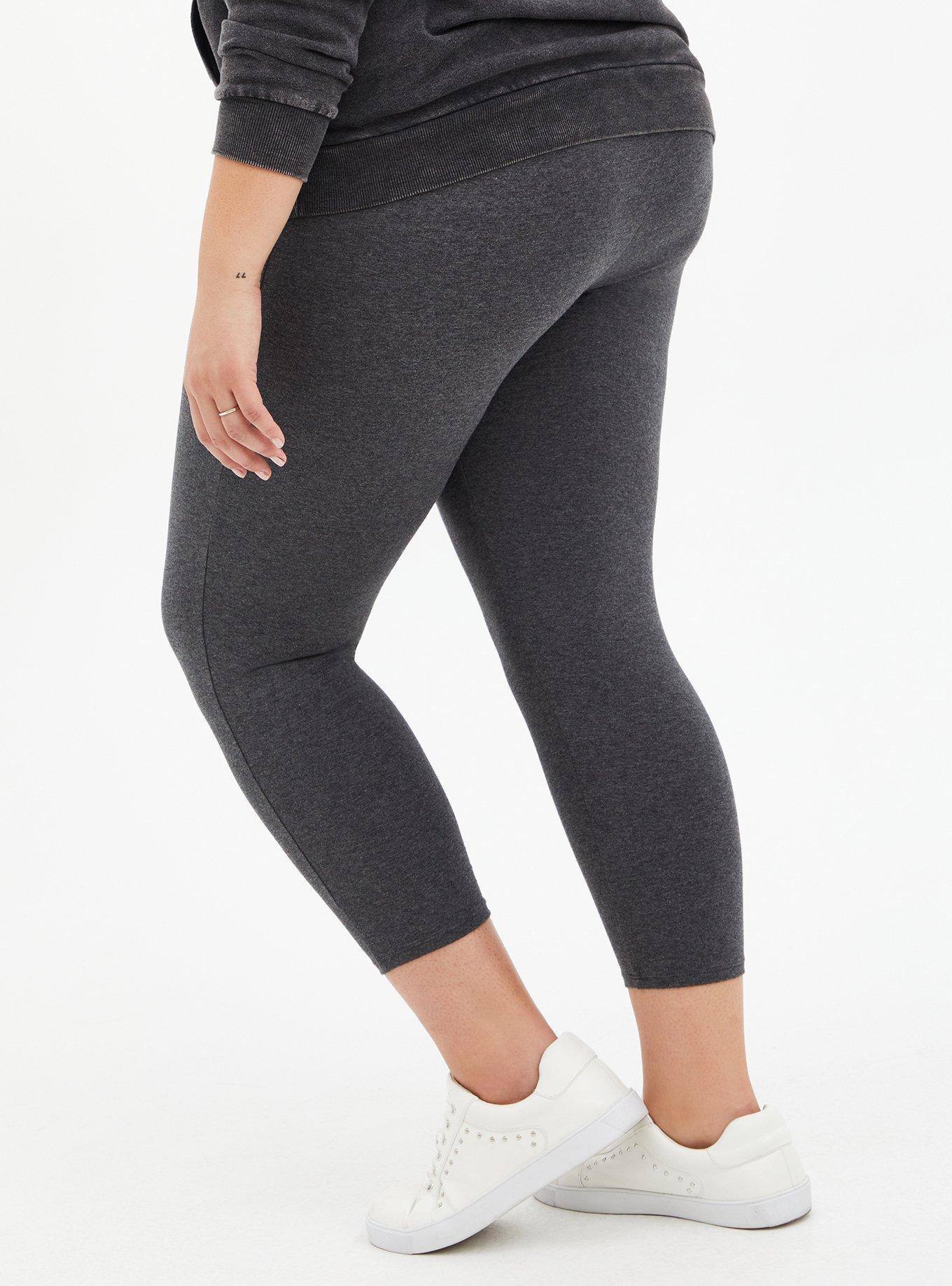 Plus Size Crop Legging, GREY, alternate