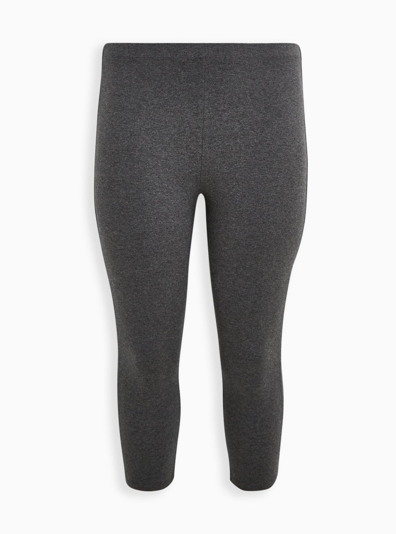 Plus Size Crop Legging, GREY, hi-res