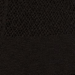 Open Stitch Cardigan Open Front Sweater, DEEP BLACK, swatch