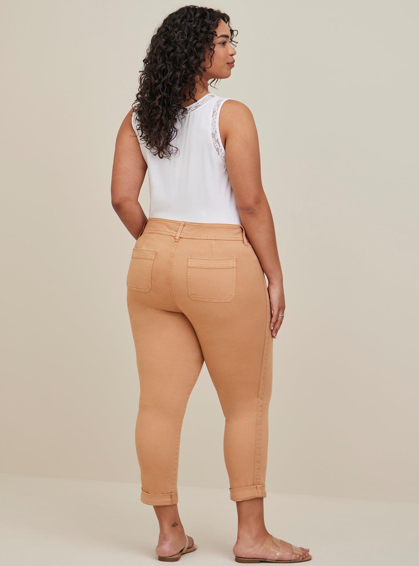 Plus Size - Crop Aviator Skinny Stretch Twill Mid-Rise Pant - Torrid