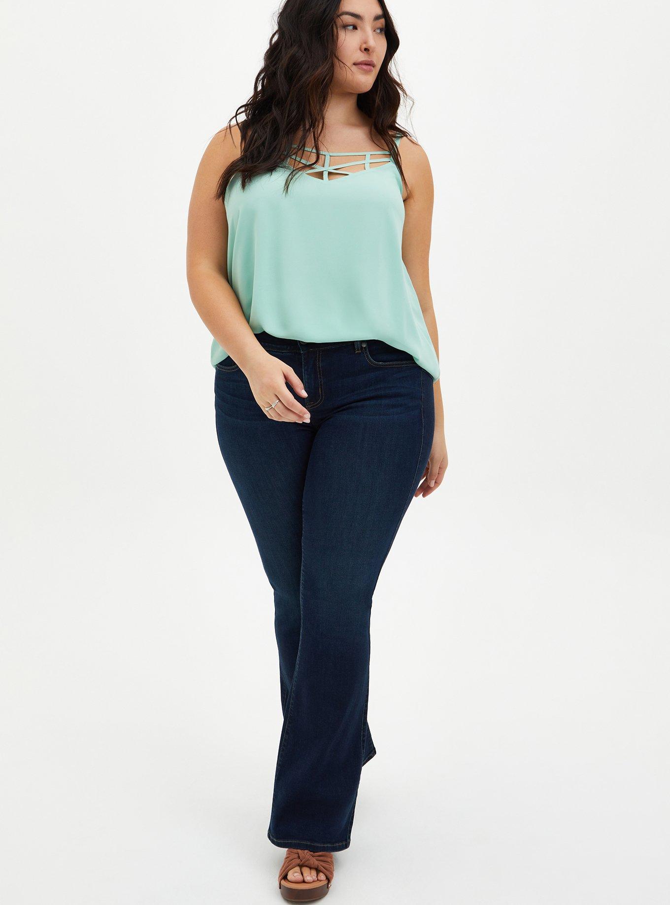 Plus Size - Pull-On Flare Stretch Lurex High-Rise Pant - Torrid