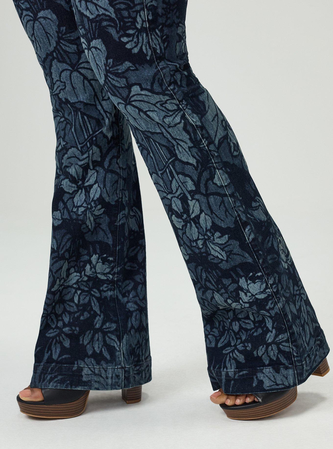 Bombshell High-Rise Flare Jean, LASER FLORAL, alternate