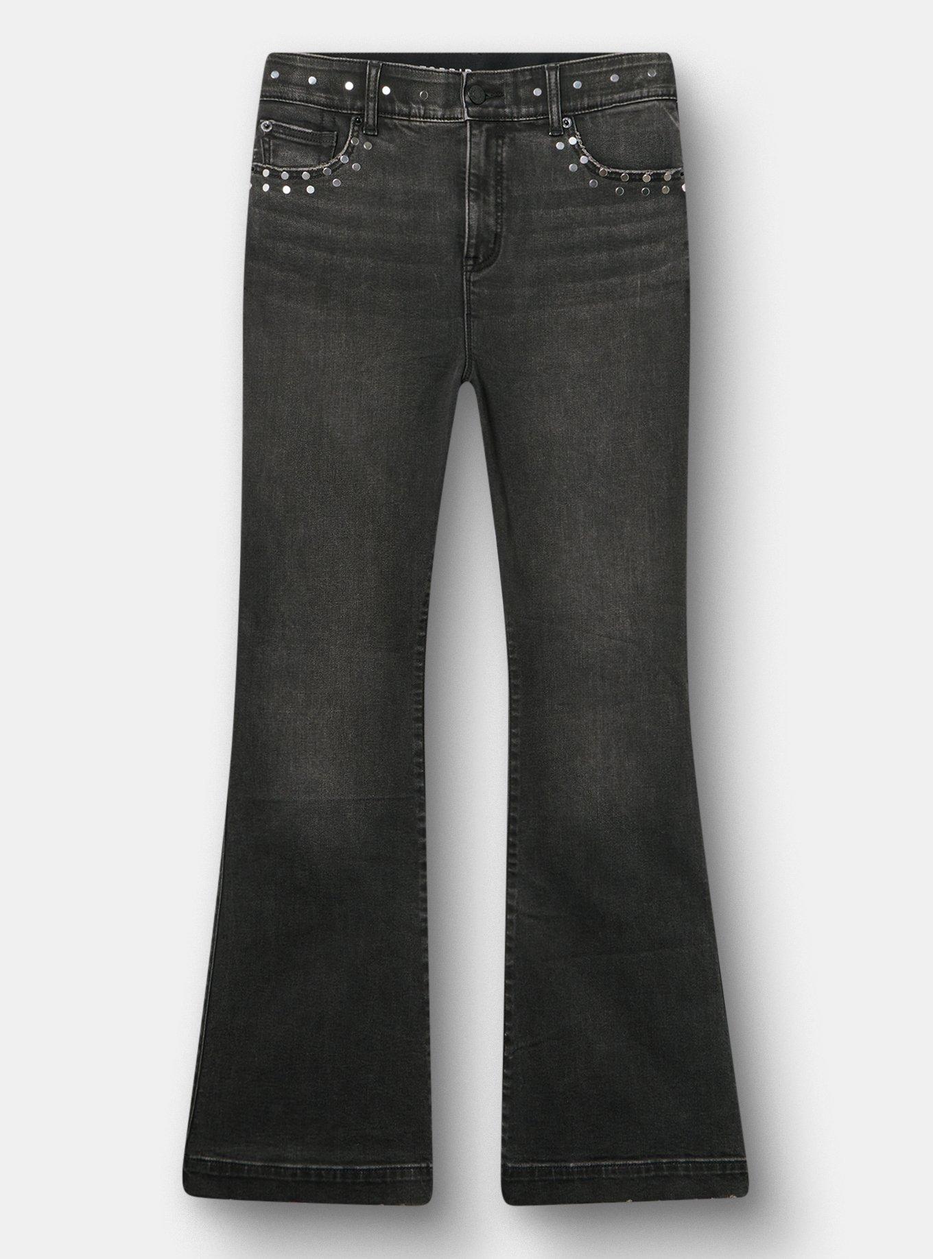 Bombshell Flare High-Rise Jean, VINTAGE BLACK, hi-res