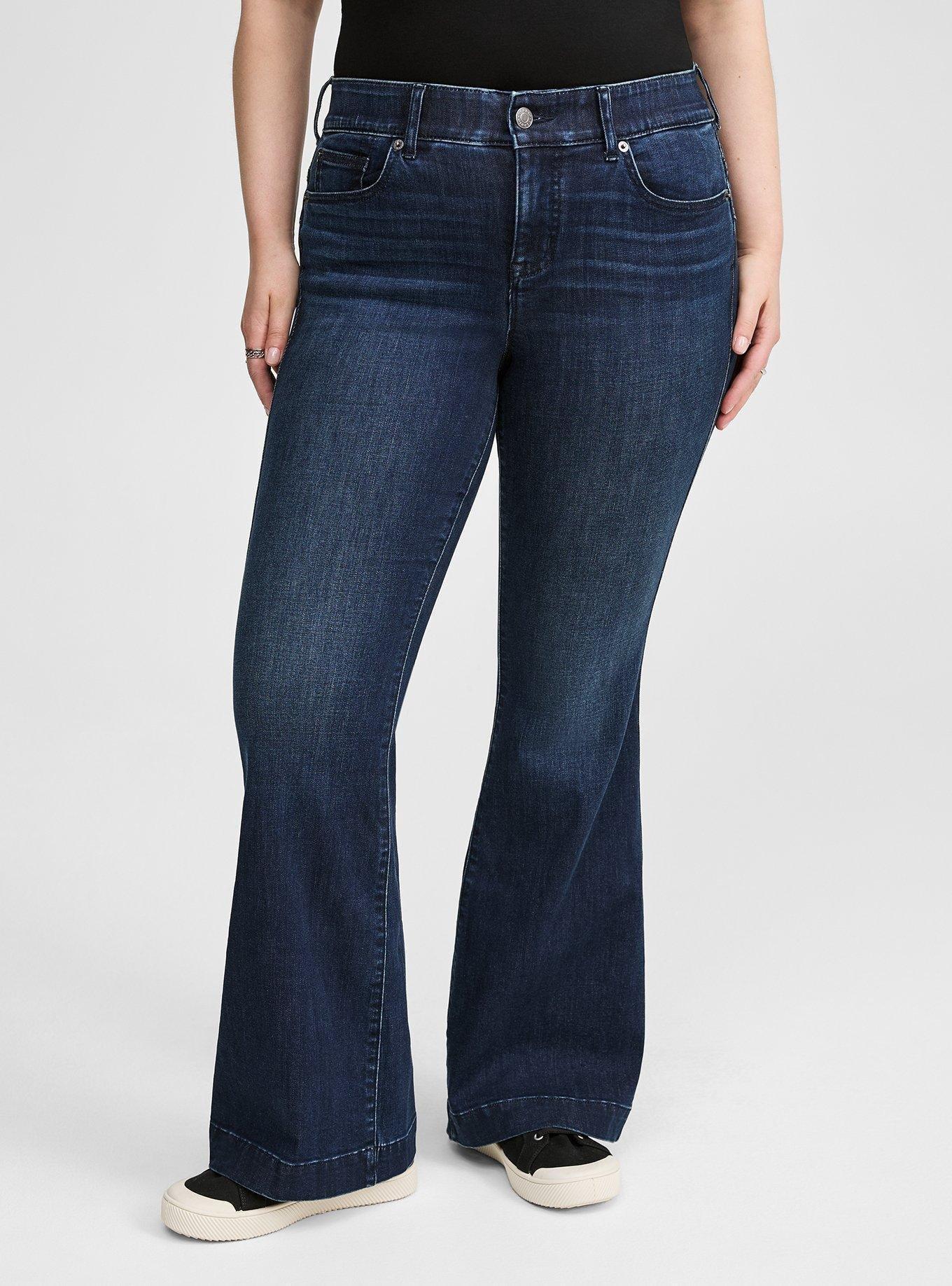 Plus Size - Sky High Flare Super Soft Jean - Torrid