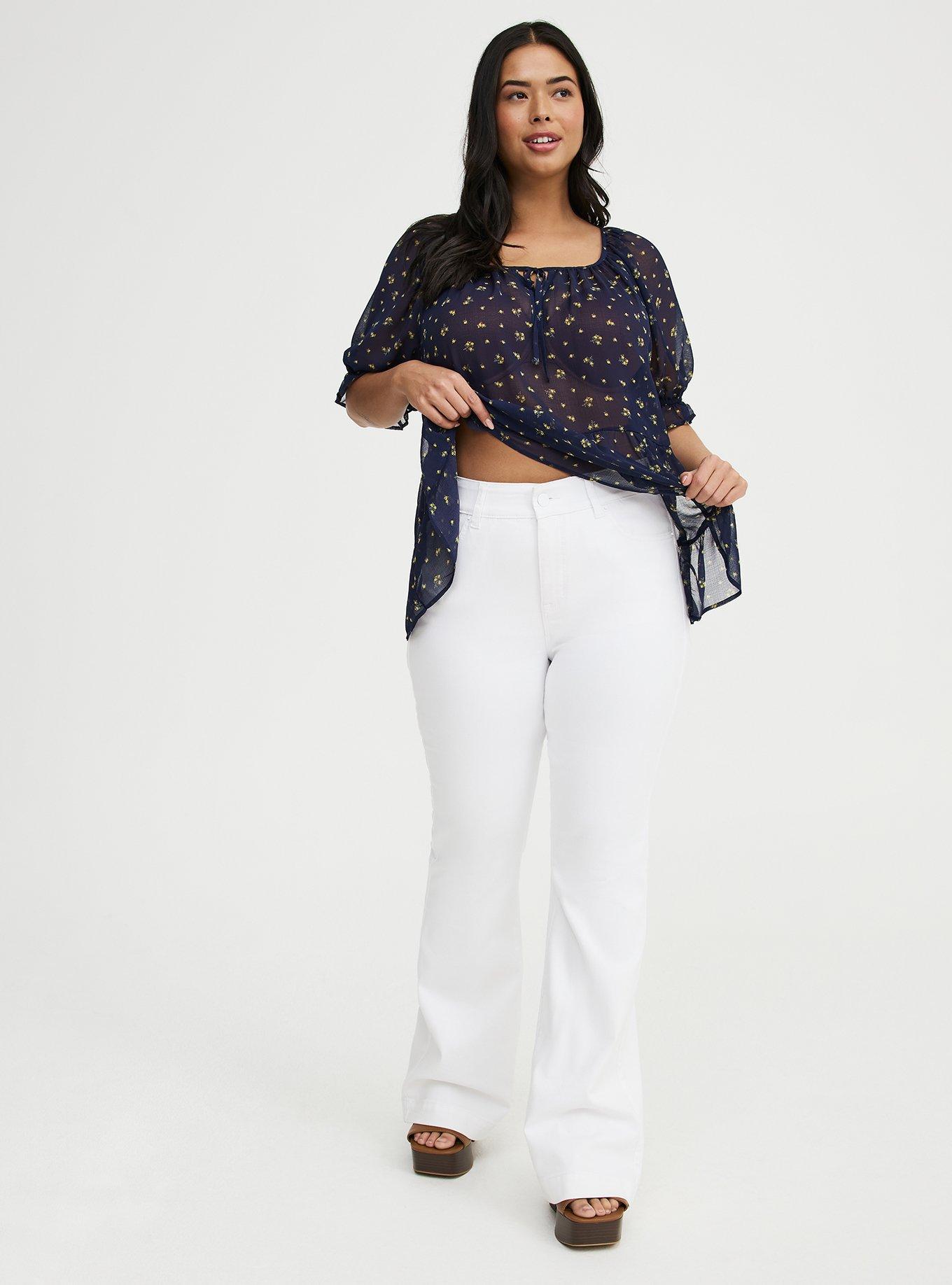 Bombshell Flare High-Rise Jean, NEW WHITE, alternate