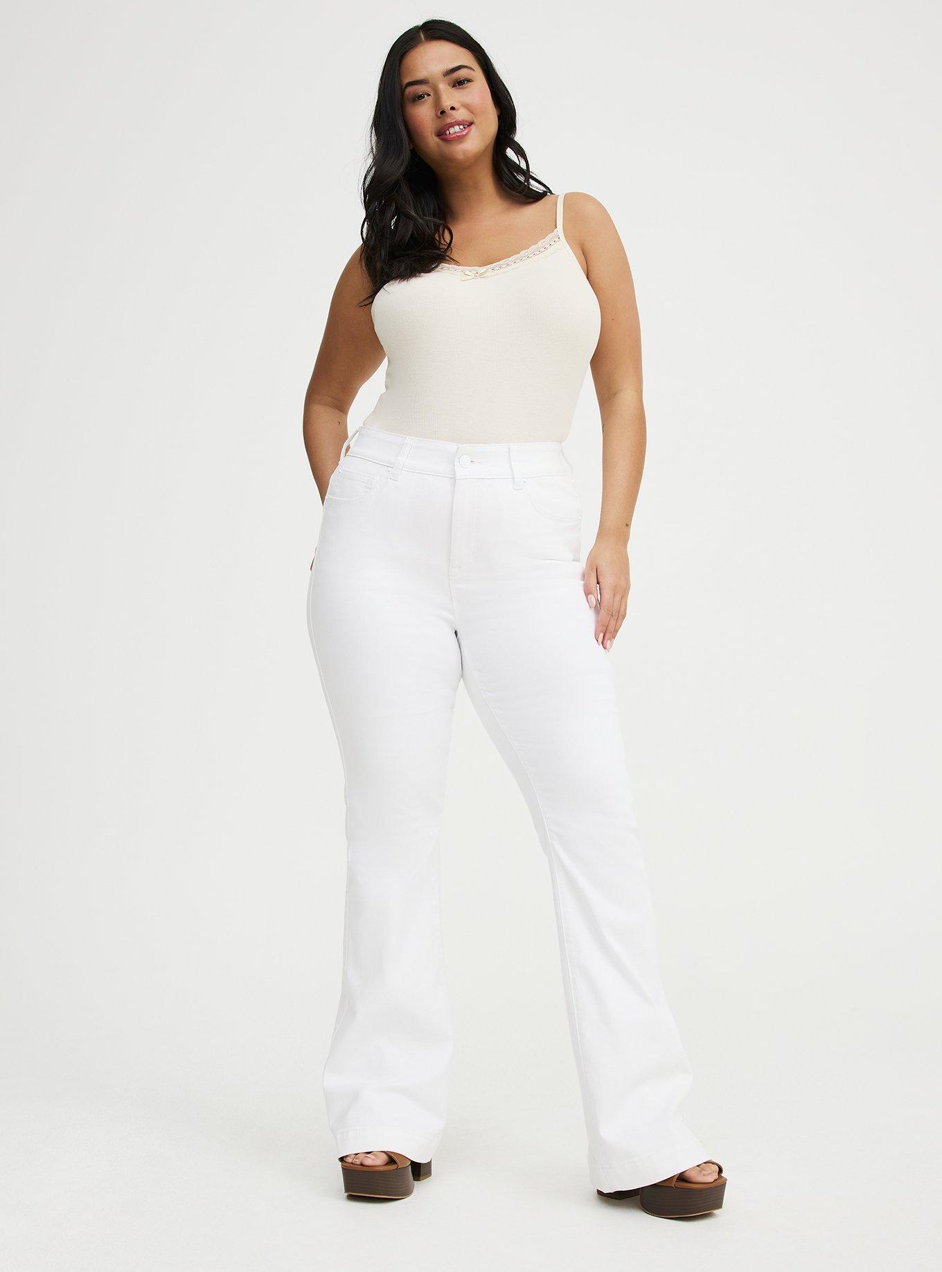Bombshell Flare High-Rise Jean, NEW WHITE, hi-res