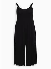 Super Soft Culotte Jumpsuit, BLACK, hi-res