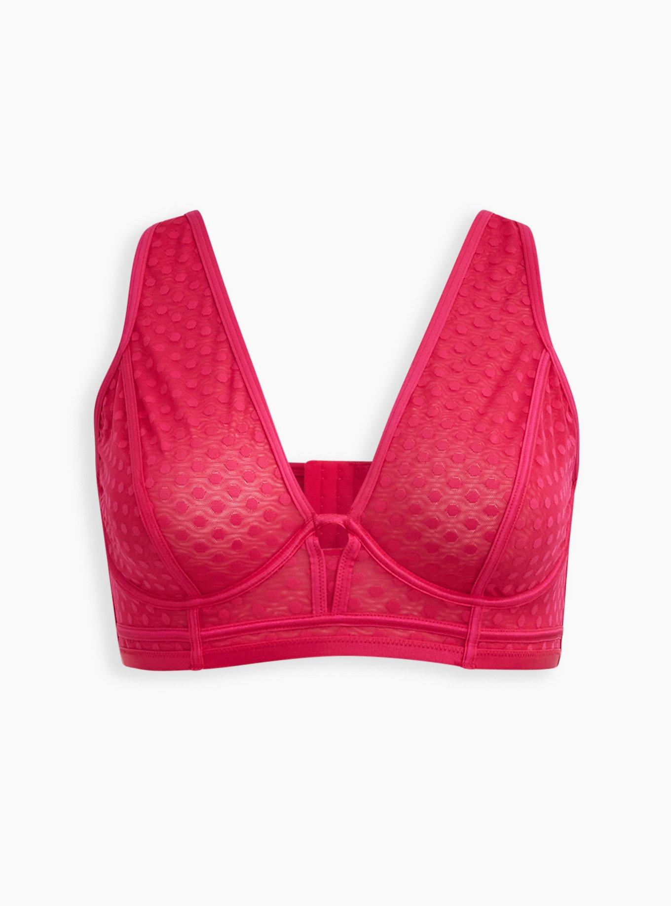 Torrid Pink Underwire Bralette & Matching Thong Plus Size 1X, 14/16