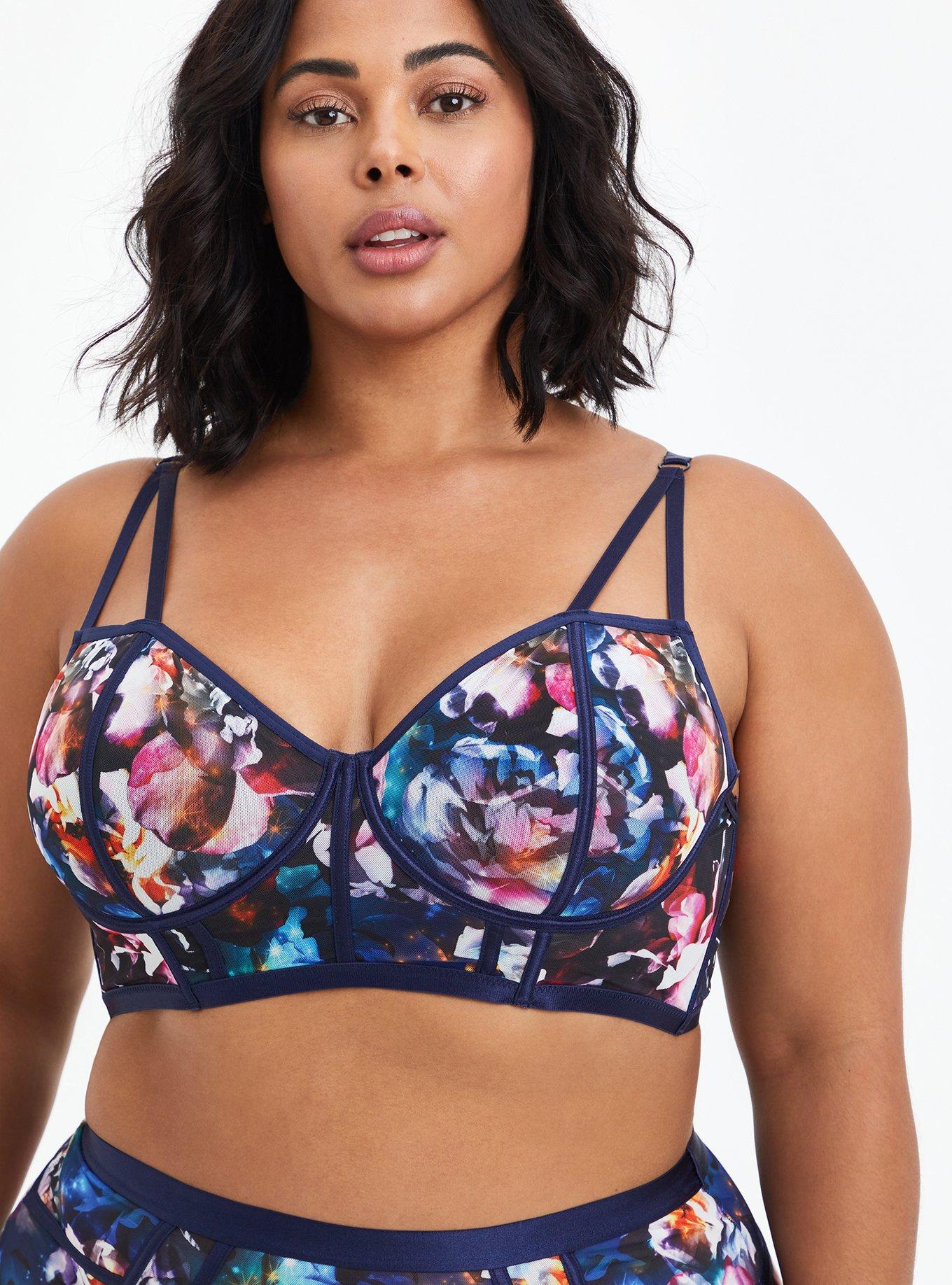Plus Size - Lightly Lined Strappy Underwire Half Cup Bra - Torrid