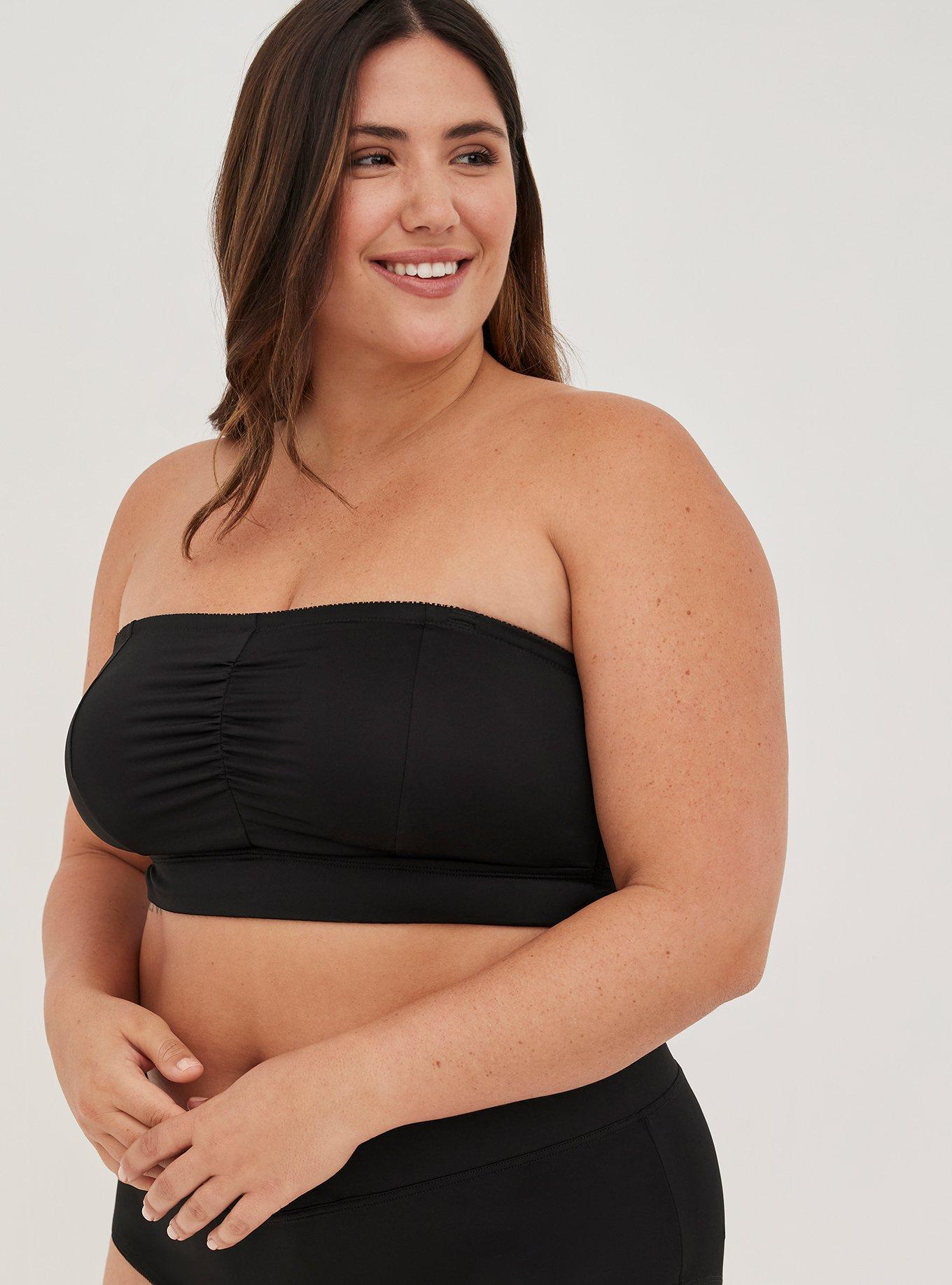 Plus Size - Lightly Lined Microfiber Bandeau - Torrid