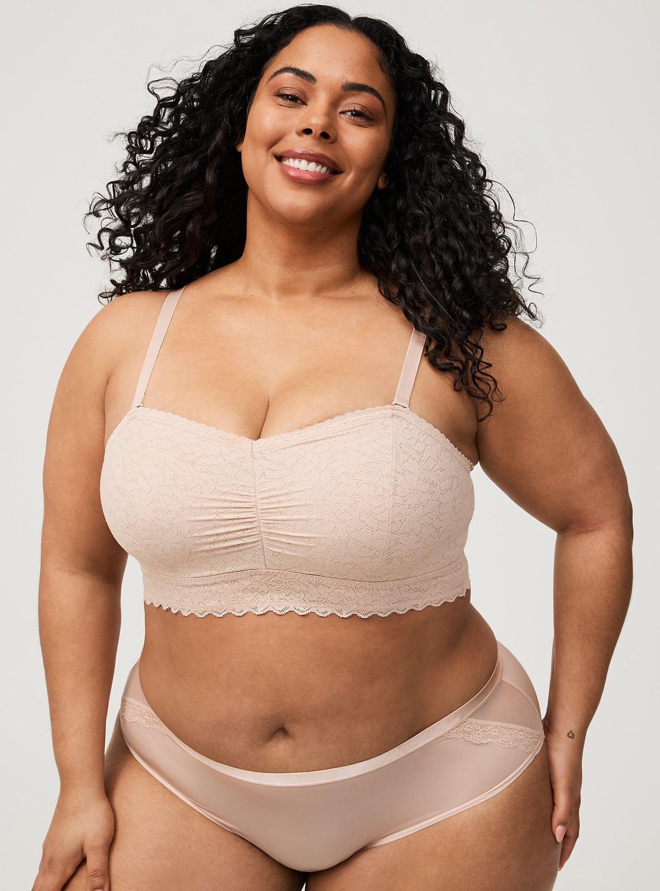 Plus Size - Unlined 4-Way Stretch Lace Bandeau - Torrid