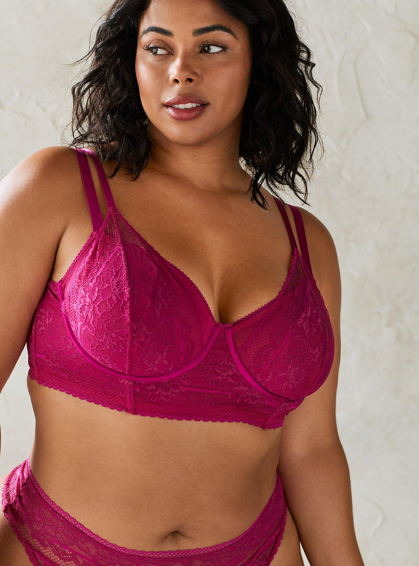 torrid, Intimates & Sleepwear, Torrid Curve 46d Bra Burgundy Red Lace