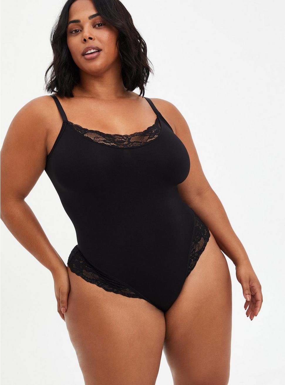 Seamless Flirt Bodysuit, RICH BLACK, hi-res