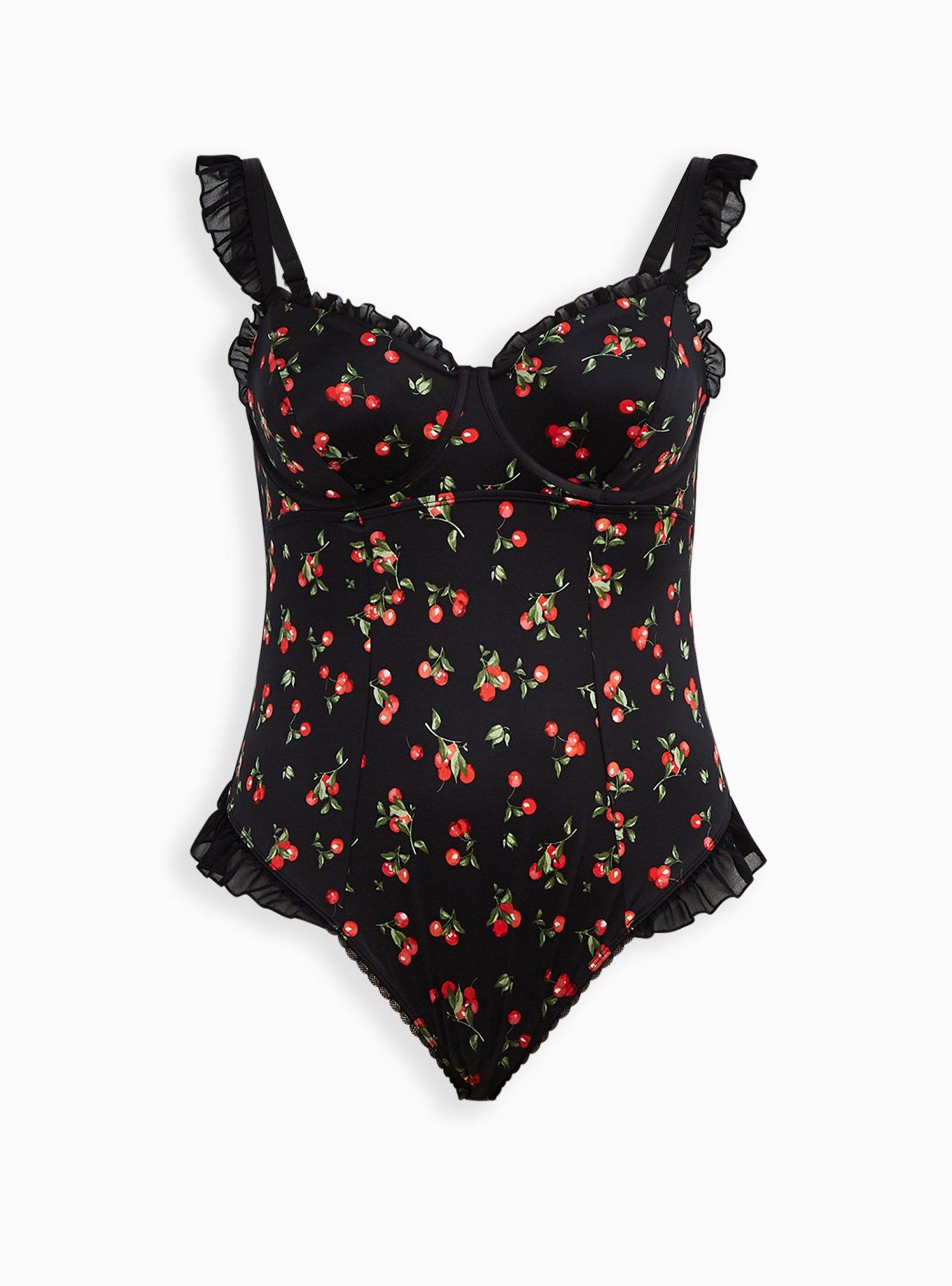 That's the Way Love Bows Strapless Red Bodysuit