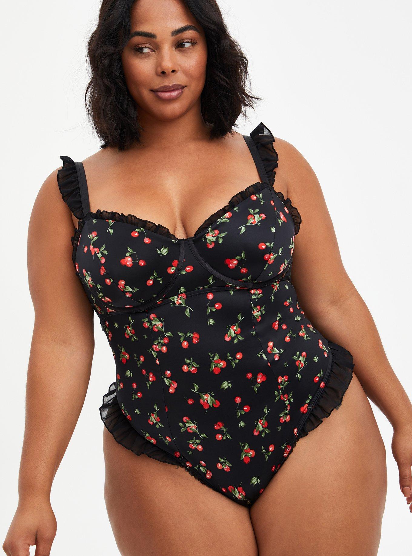 Plus Size - Shiny Nylon Halter Neck Bodysuit - Torrid