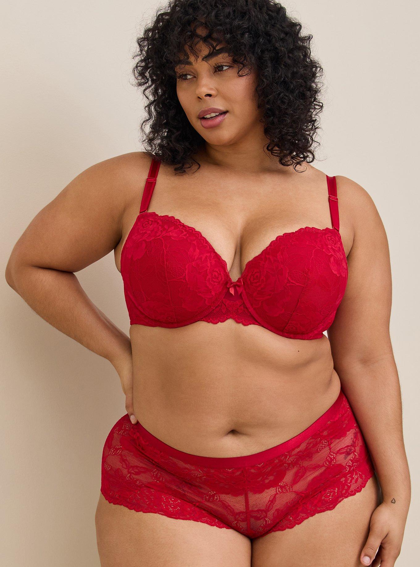 Plus Size - Lace Mid-Rise Cheeky Mini Lattice Back Panty - Torrid