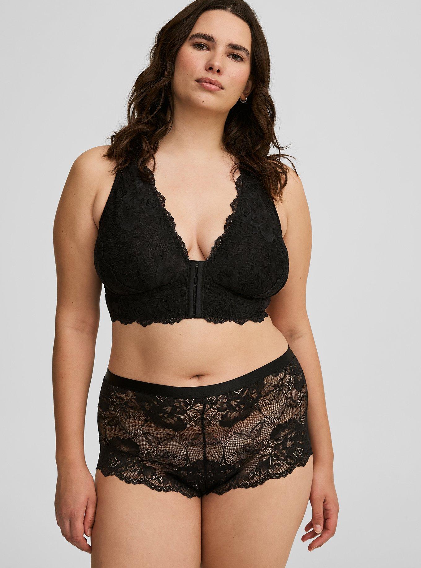 Plus Size - Floral Lace Mid-Rise Brief Panty - Torrid