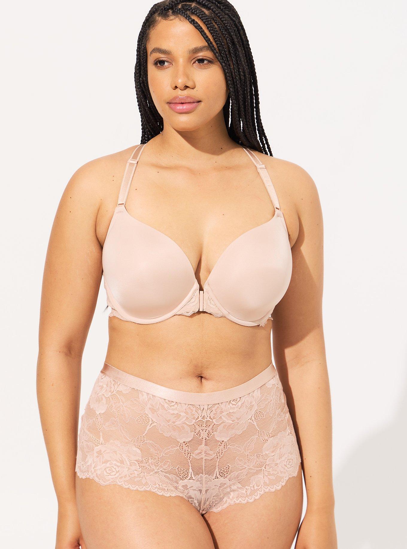 Plus Size - Lace Mid-Rise Cheeky Panty With T Back - Torrid