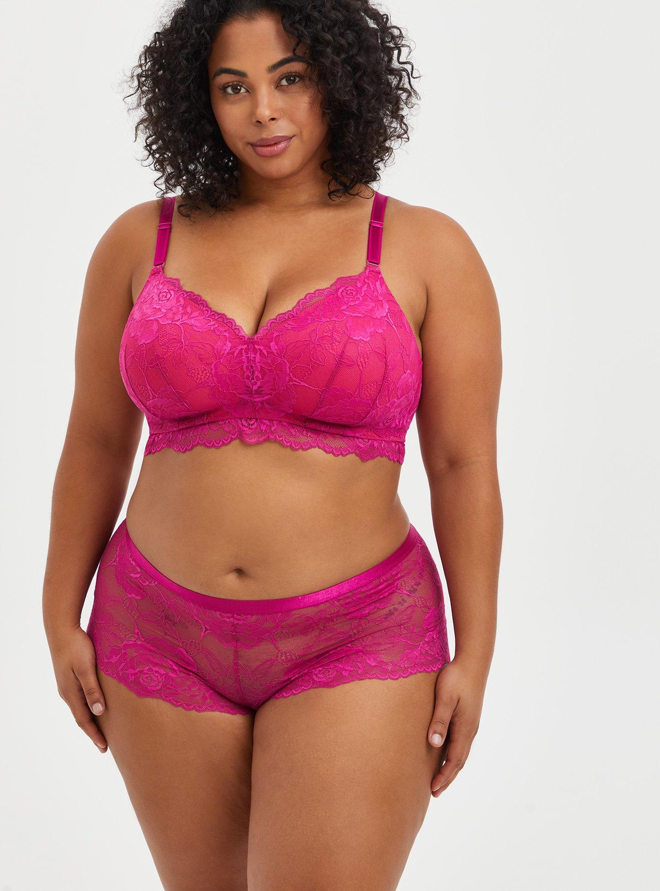 Plus Size - Lace Mid-Rise Cheeky Mini Lattice Back Panty - Torrid