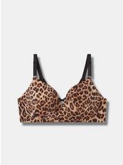 Wire-Free Push-Up Print 360° Back Smoothing® Bra , FIFTIES LEOPARD FINAL NEW LR BROWN, hi-res