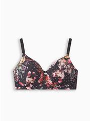 Wire-Free Push-Up Print 360° Back Smoothing® Bra , TRANCE FLORAL BLACK, hi-res