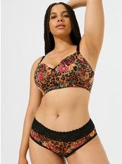 Plus Size Wire-Free Push-Up Print 360° Back Smoothing® Bra , NON ANIMALISTIC FLORAL TAN, alternate