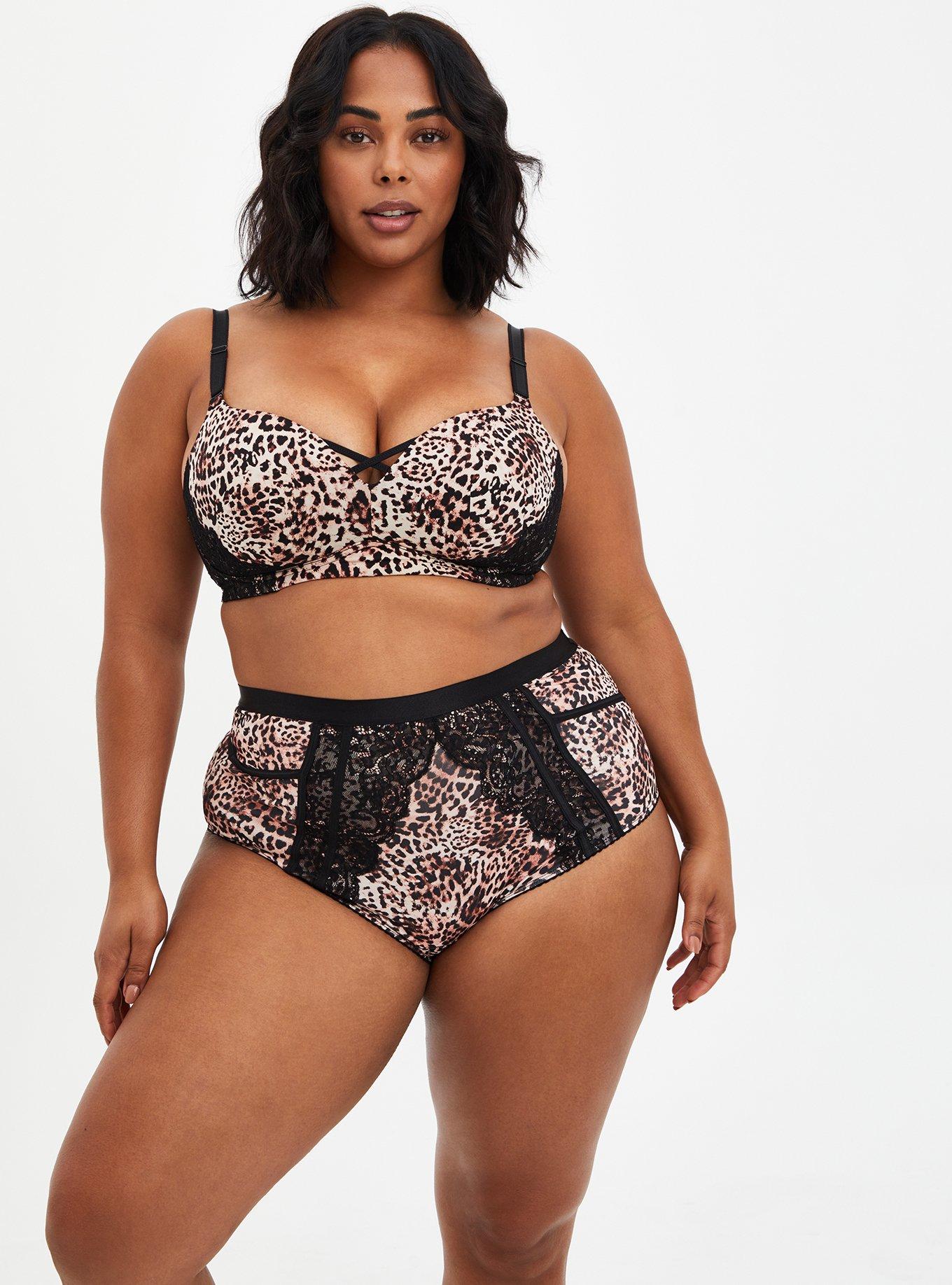 Plus Size Dream Wire-Free Push-Up Bra, LEOPARD, alternate