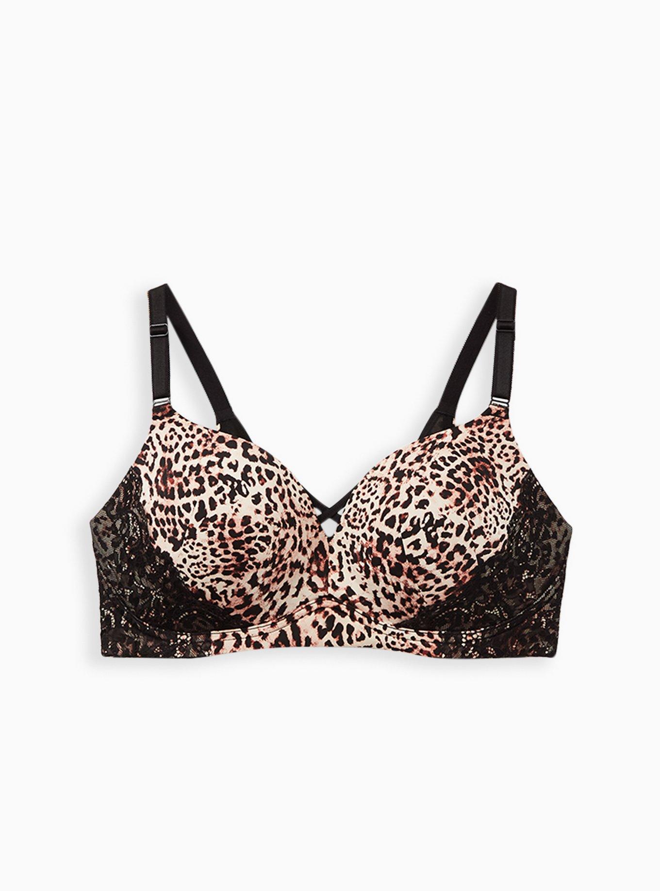 Push up leopard print bra
