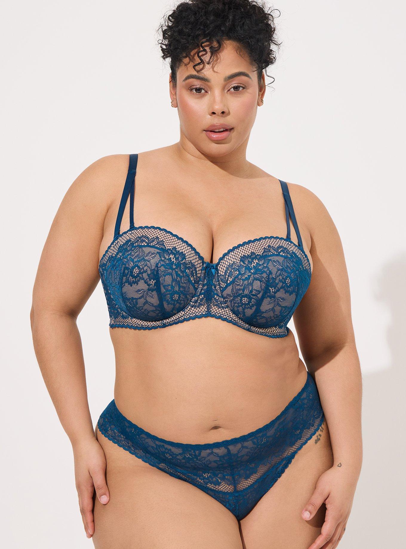 Plus Size - Strapless Push-Up Fleur Lace Straight Back Bra - Torrid