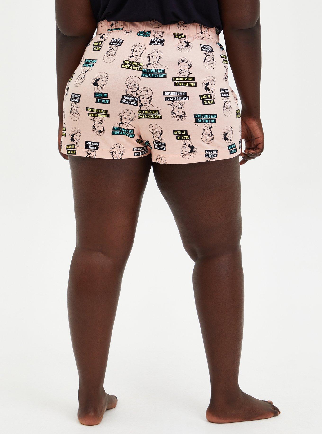 Plus Size Golden Girls Peach Sleep Short , MULTI, alternate