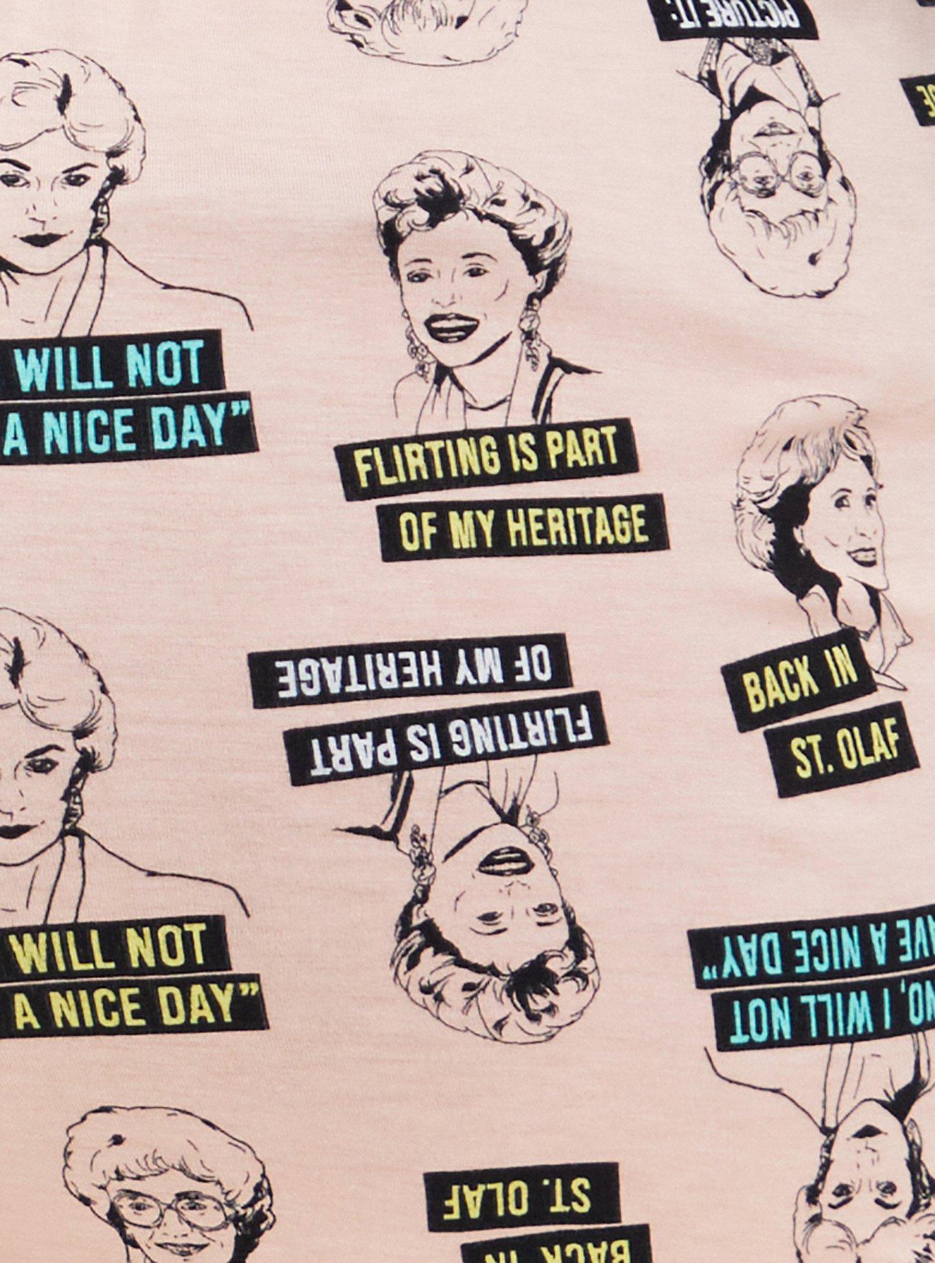 Plus Size Golden Girls Peach Sleep Short , MULTI, alternate