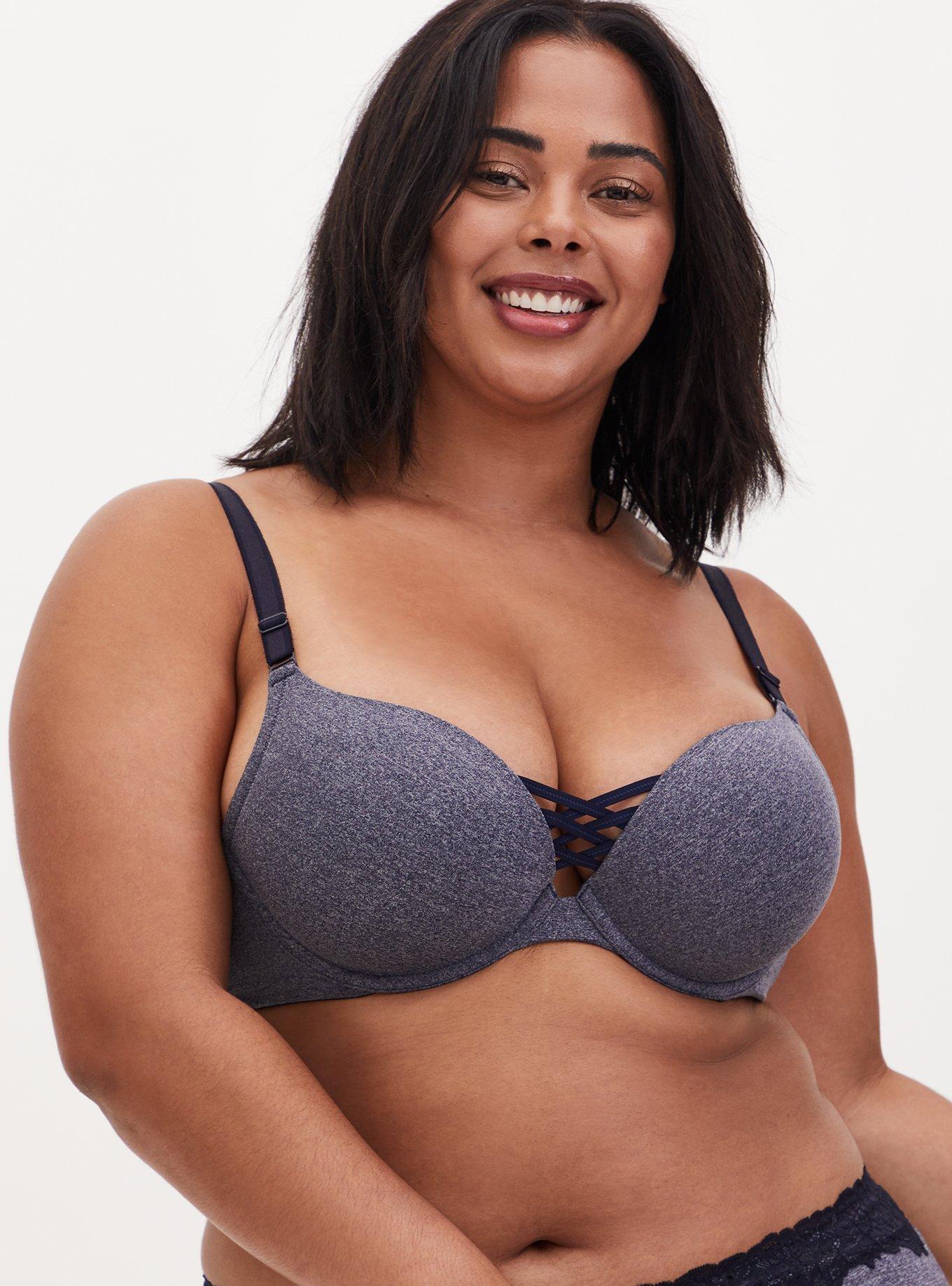 Torrid Women's Plus Size Nude Push-Up Plunge Bra With No-Show