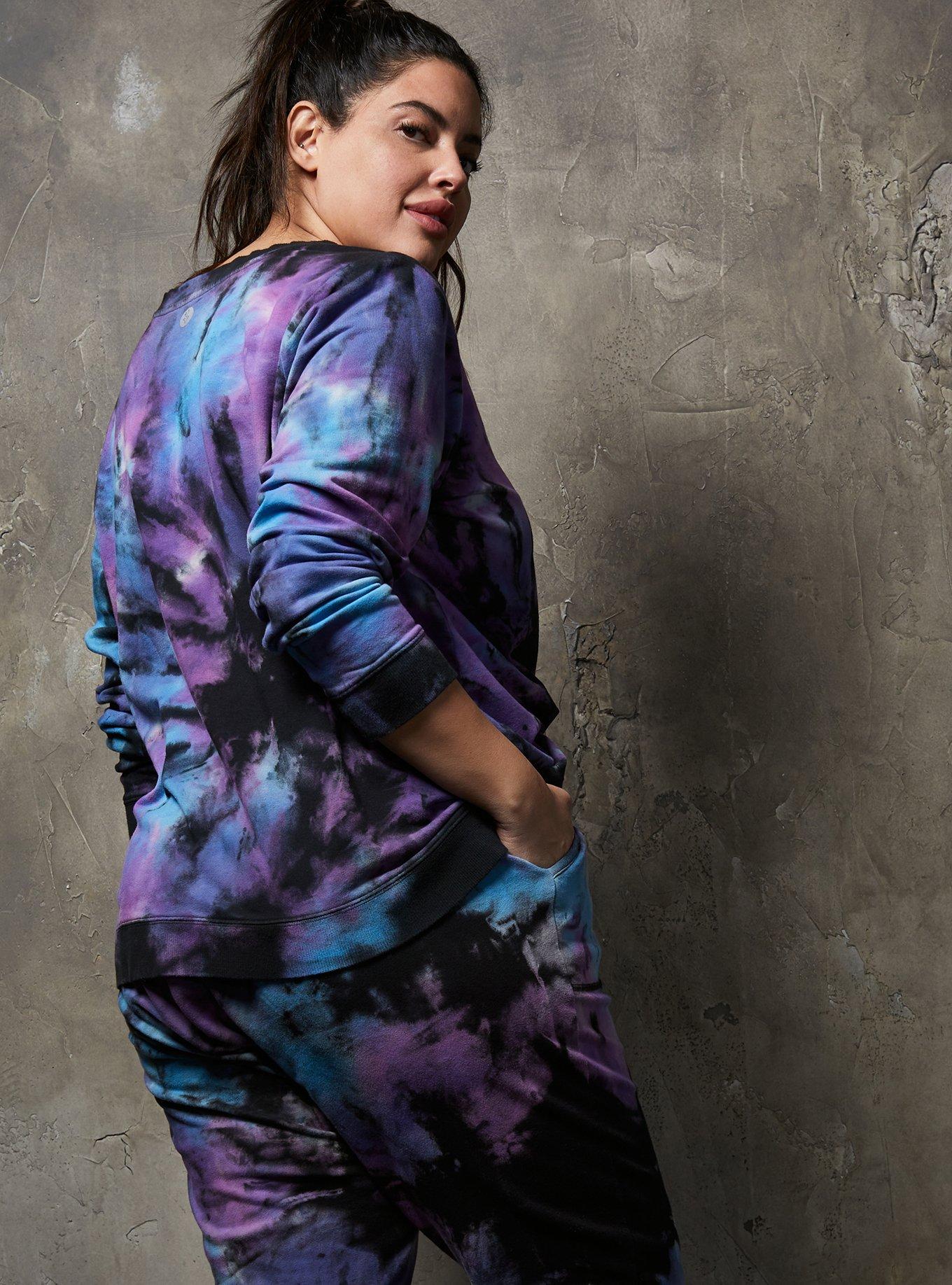 Everyday Fleece Long Sleeve Active Sweatshirt, REV TIE DYE, alternate