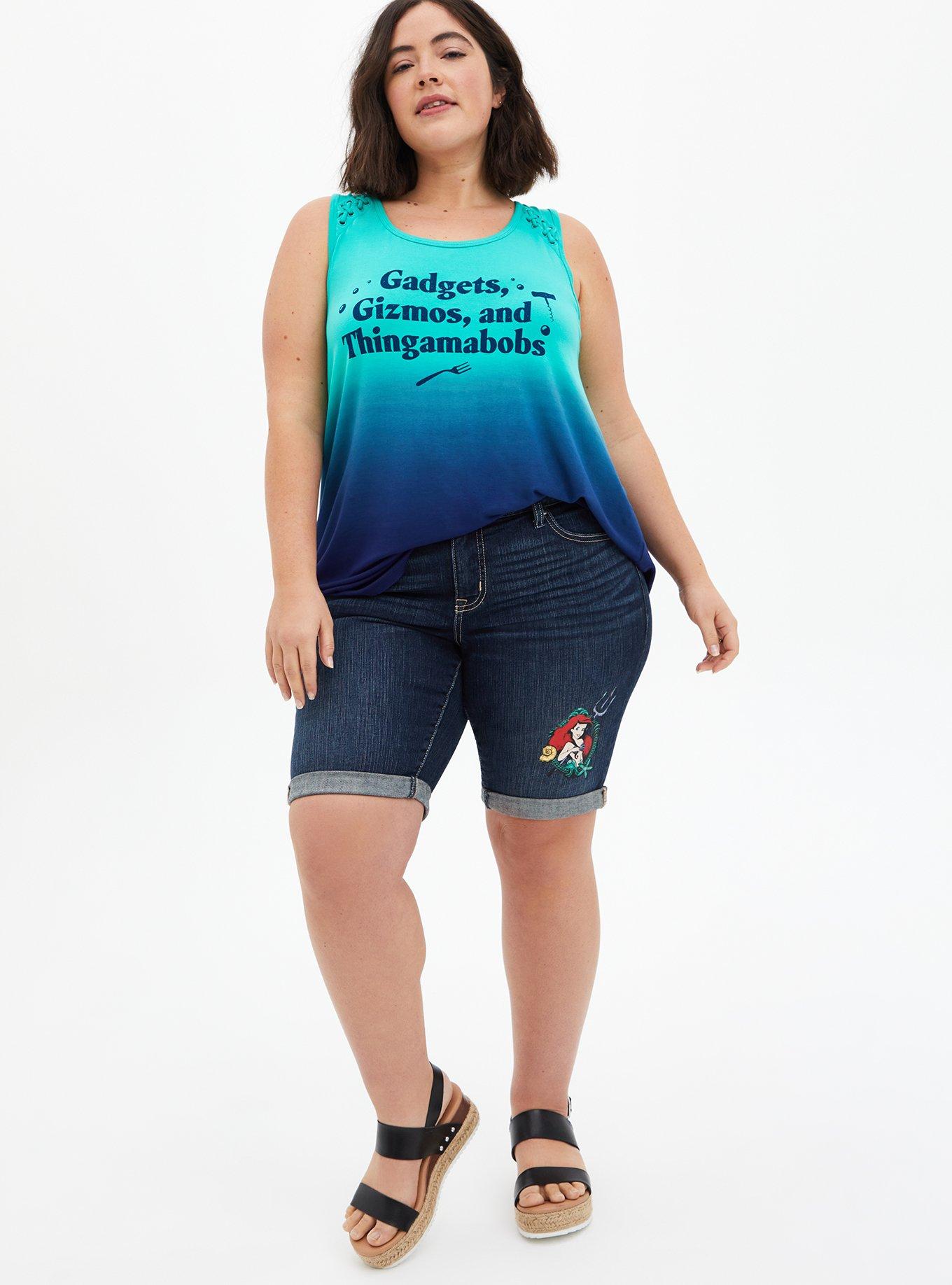 Mermaid shorts sale plus size