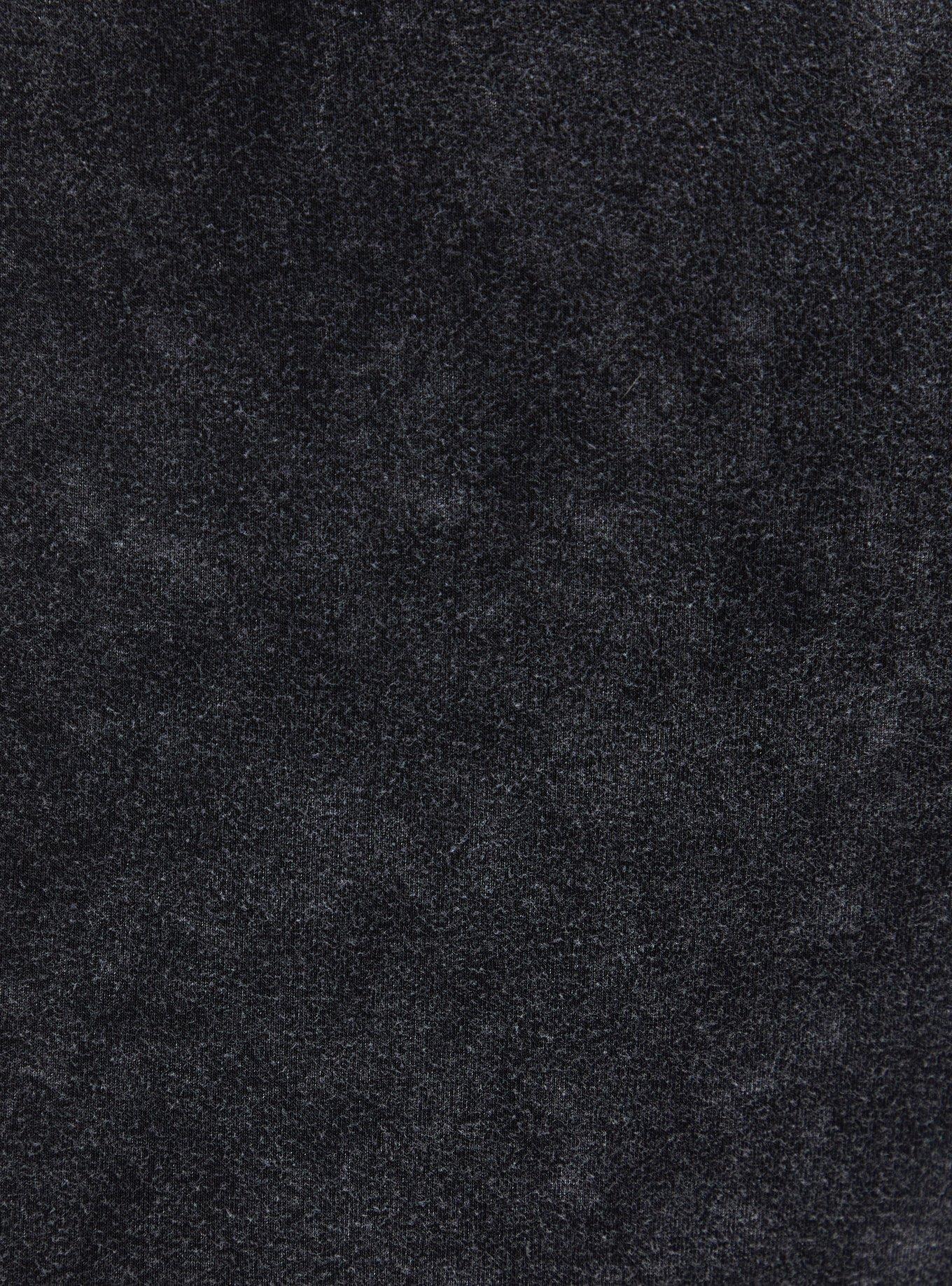 Plus Size Super Soft Black Wash Cold Shoulder Jumpsuit, DEEP BLACK, alternate