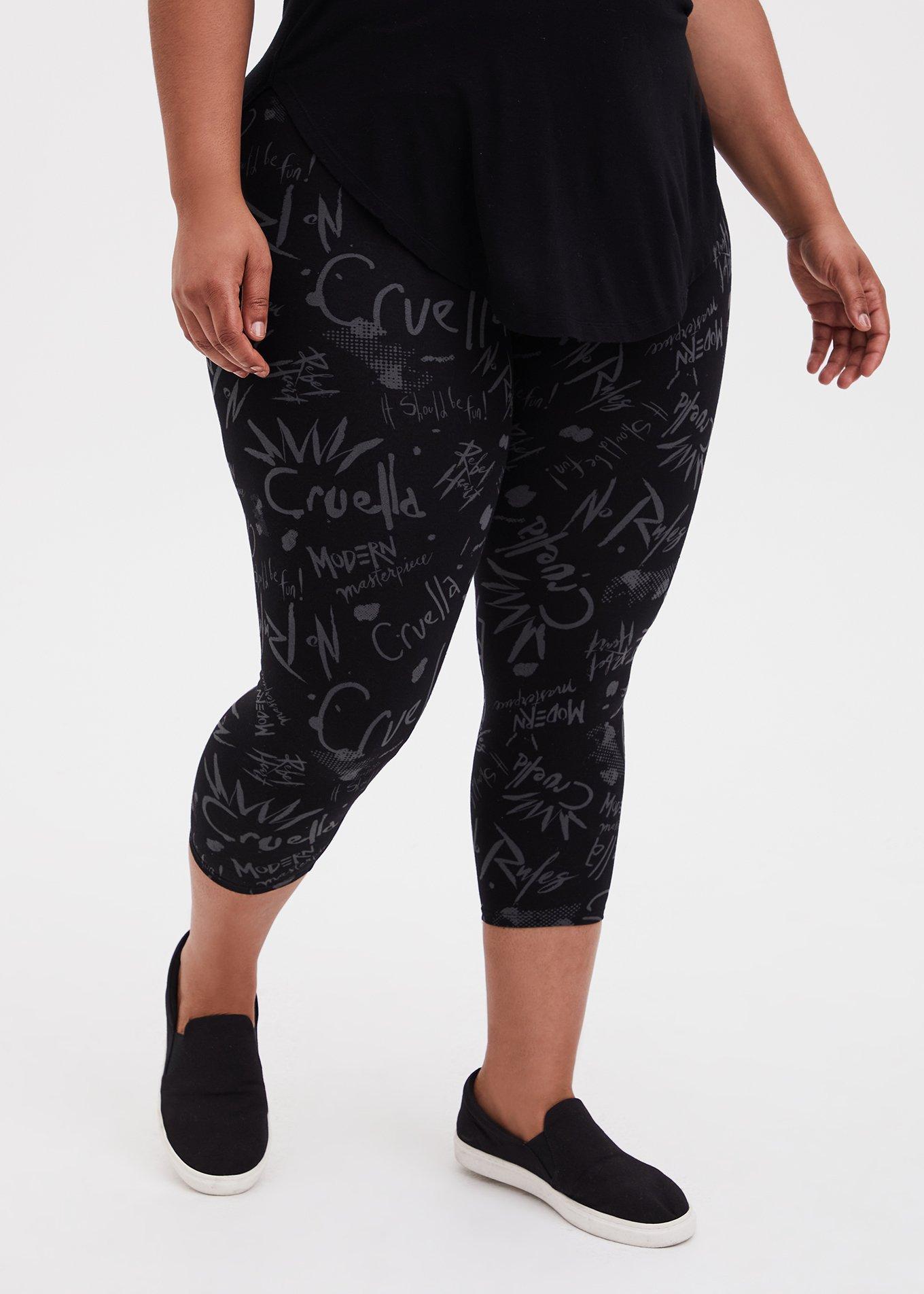Plus Size Disney Cruella Crop Legging , DEEP BLACK, alternate