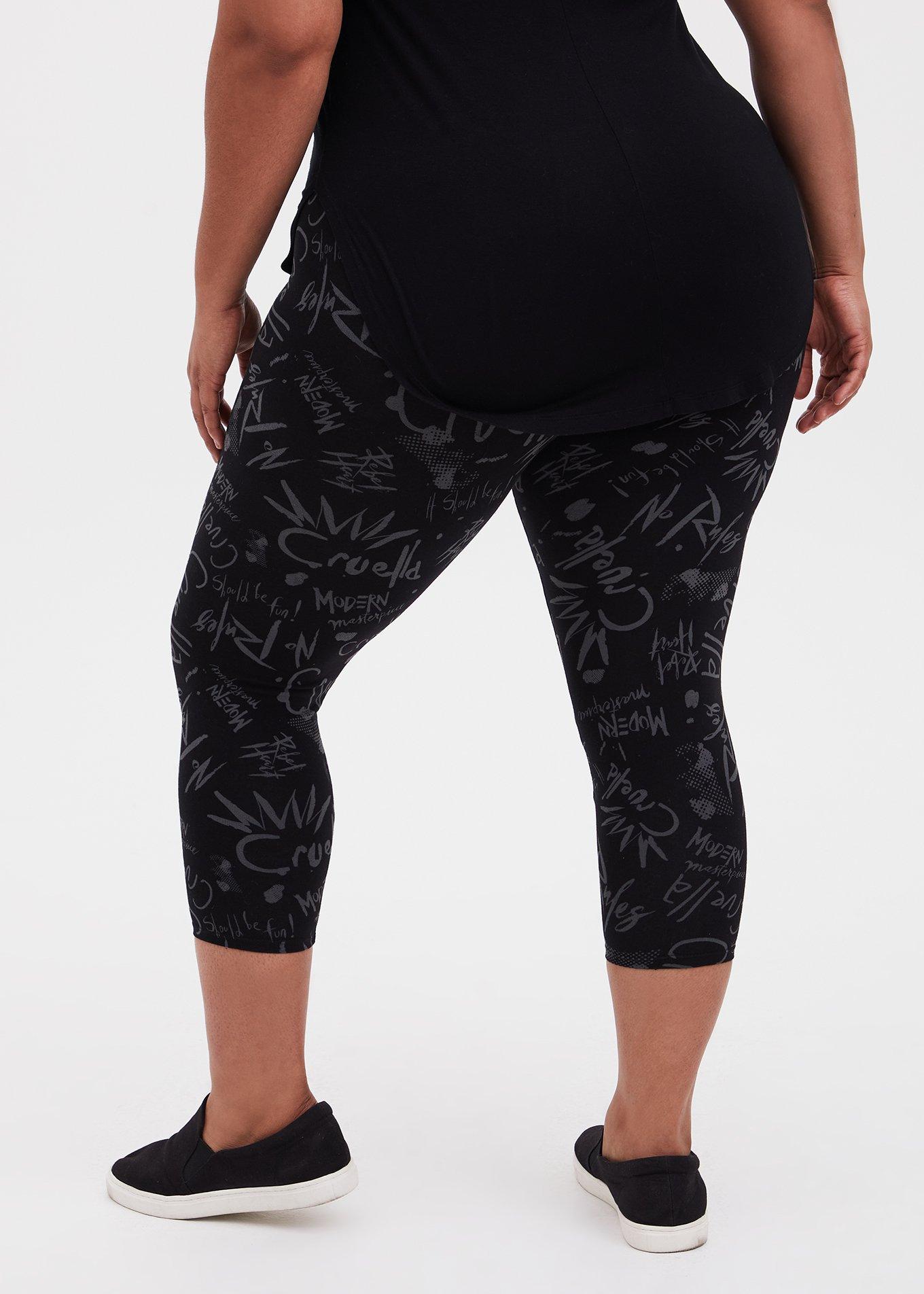 Plus Size Disney Cruella Crop Legging , DEEP BLACK, alternate
